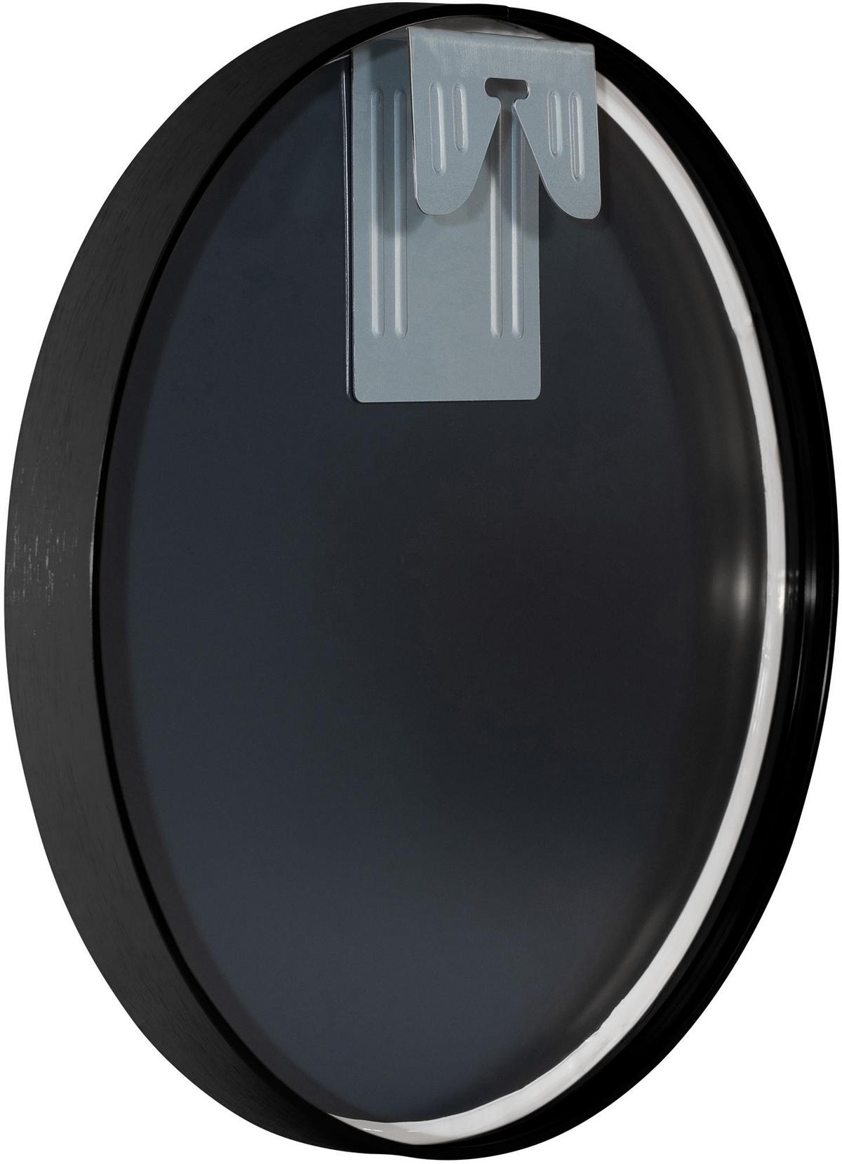 WANDSPIEGEL rund 30 cm Metall schwarz - Schwarz, Metall (30/30/3cm) - CLP