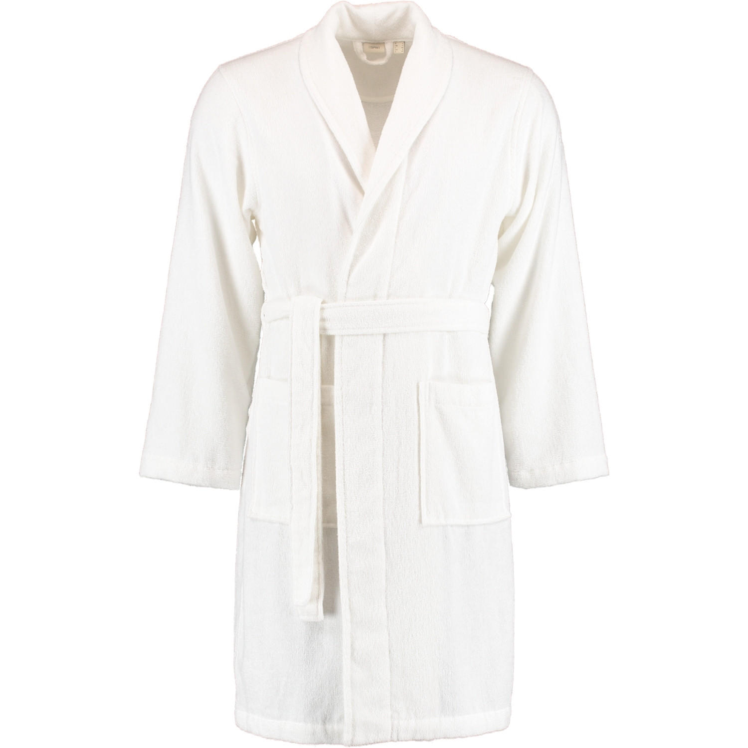 BADEMANTEL UNISEX SCHALKRAGEN MONO WHITE - 030 - Weiß, Textil (XSnull) - Esprit