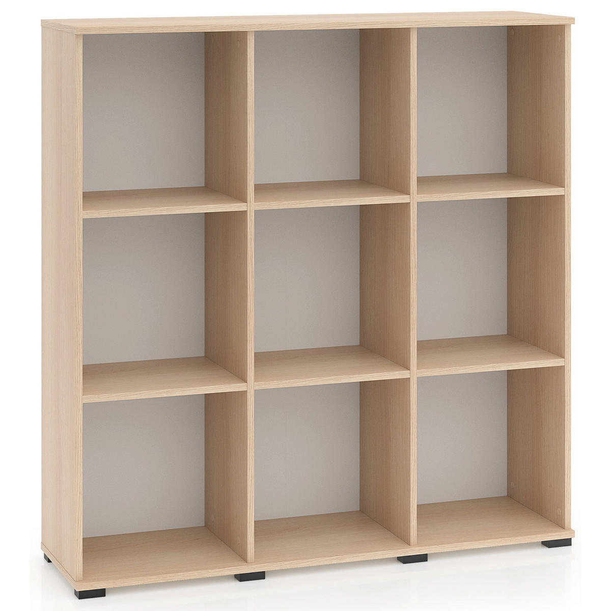 REGÁL Odelis, dub, 119 cm - černá/béžová, kompozitní dřevo/plast (119.8/123.9/33.7cm) - Selsey