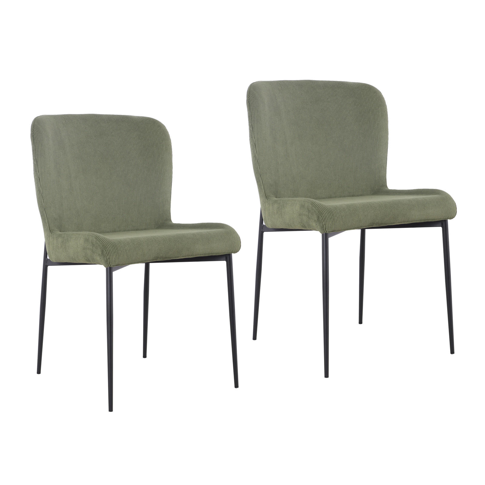 ESSZIMMERSTÜHLE 2er Set FREDDIE Grün - Grün, Textil (48/83/56cm) - SVITA