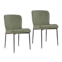 ESSZIMMERSTÜHLE 2er Set FREDDIE Grün - Grün, Textil (48/83/56cm) - SVITA