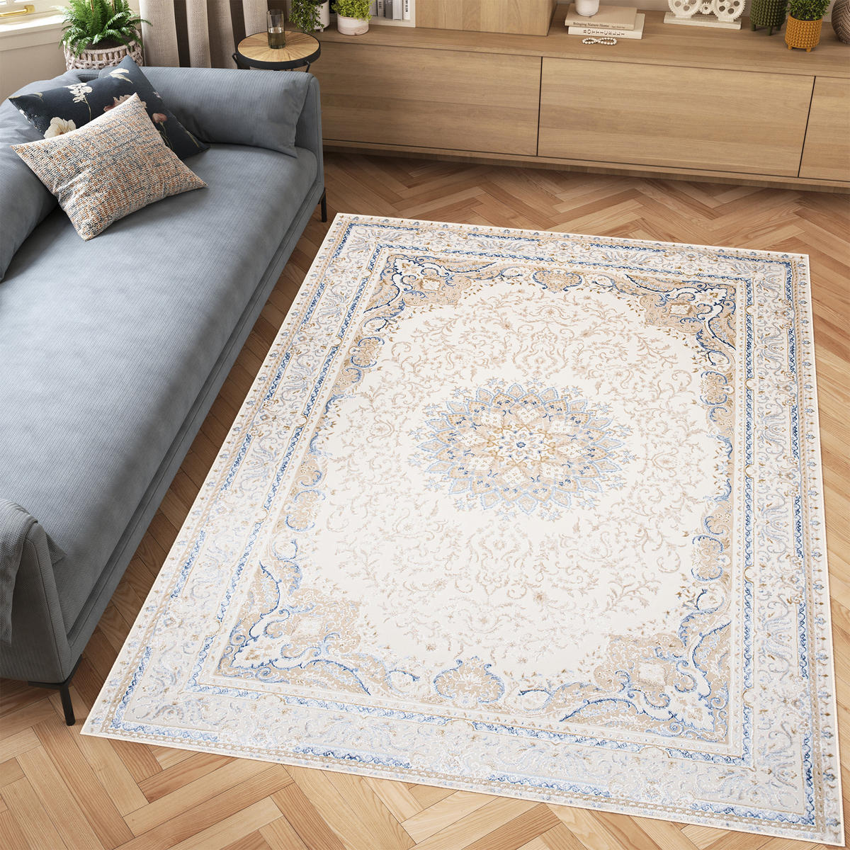 TEPPICH HERA Creme Beige 120/170 cm - Beige/Creme, Textil (120/170cm) - Tapiso