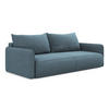 3-SITZER SOFA mit Schlaffunktion Strukturstoff Stoff Blau - Blau/Schwarz, Kunststoff/Textil (216/86/105cm) - Makamii