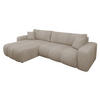 ECKSOFA Furyn Maxi Boucle - Schwarz/Braun, Holzwerkstoff/Kunststoff (274/145cm) - MIRJAN24