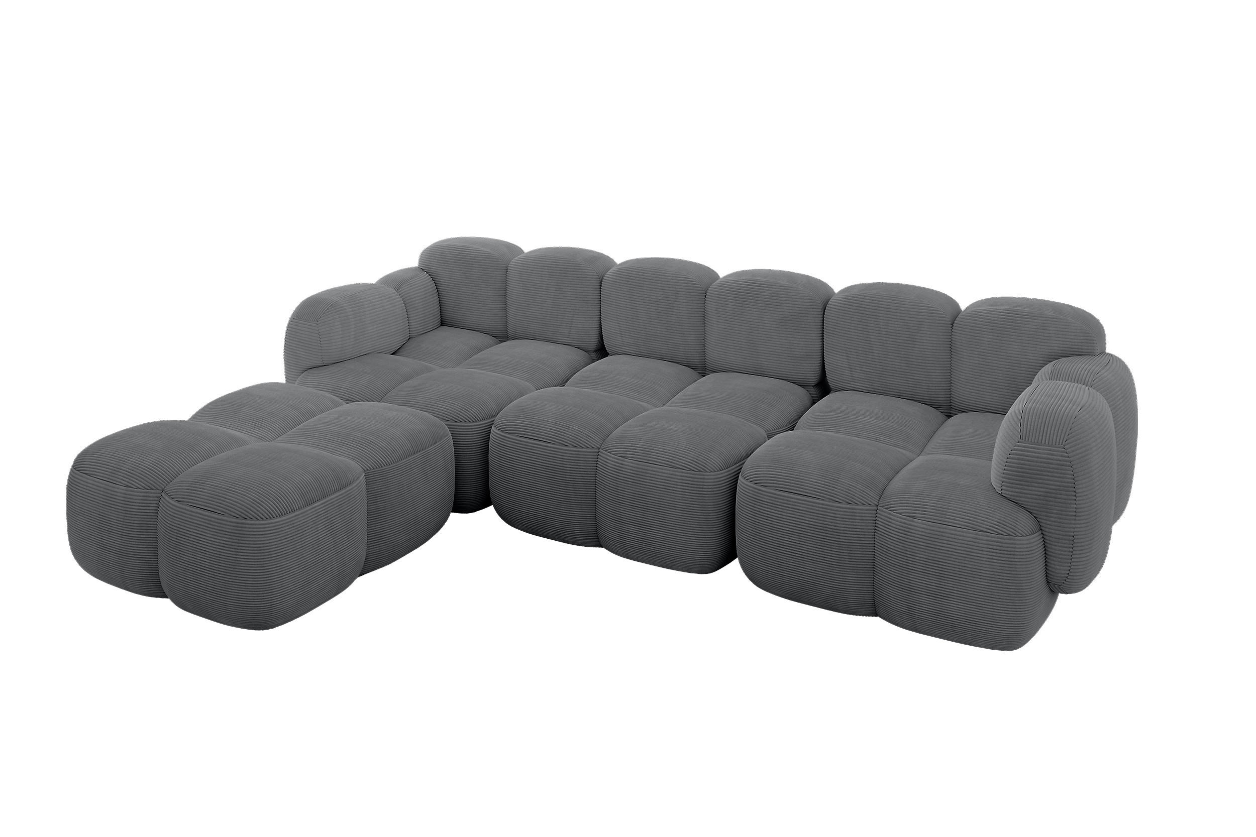 Altdecor Ecksofa Graphit 302x205 cm