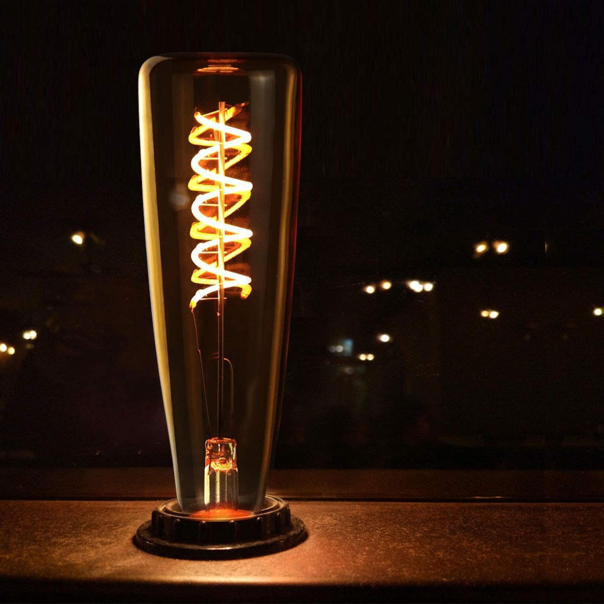 LED žárovka Arnsberg II 19,5/5,5/5,5 cm (balení po 2 ks) - hnědá, sklo (5.5/5.5cm) - Nettlife