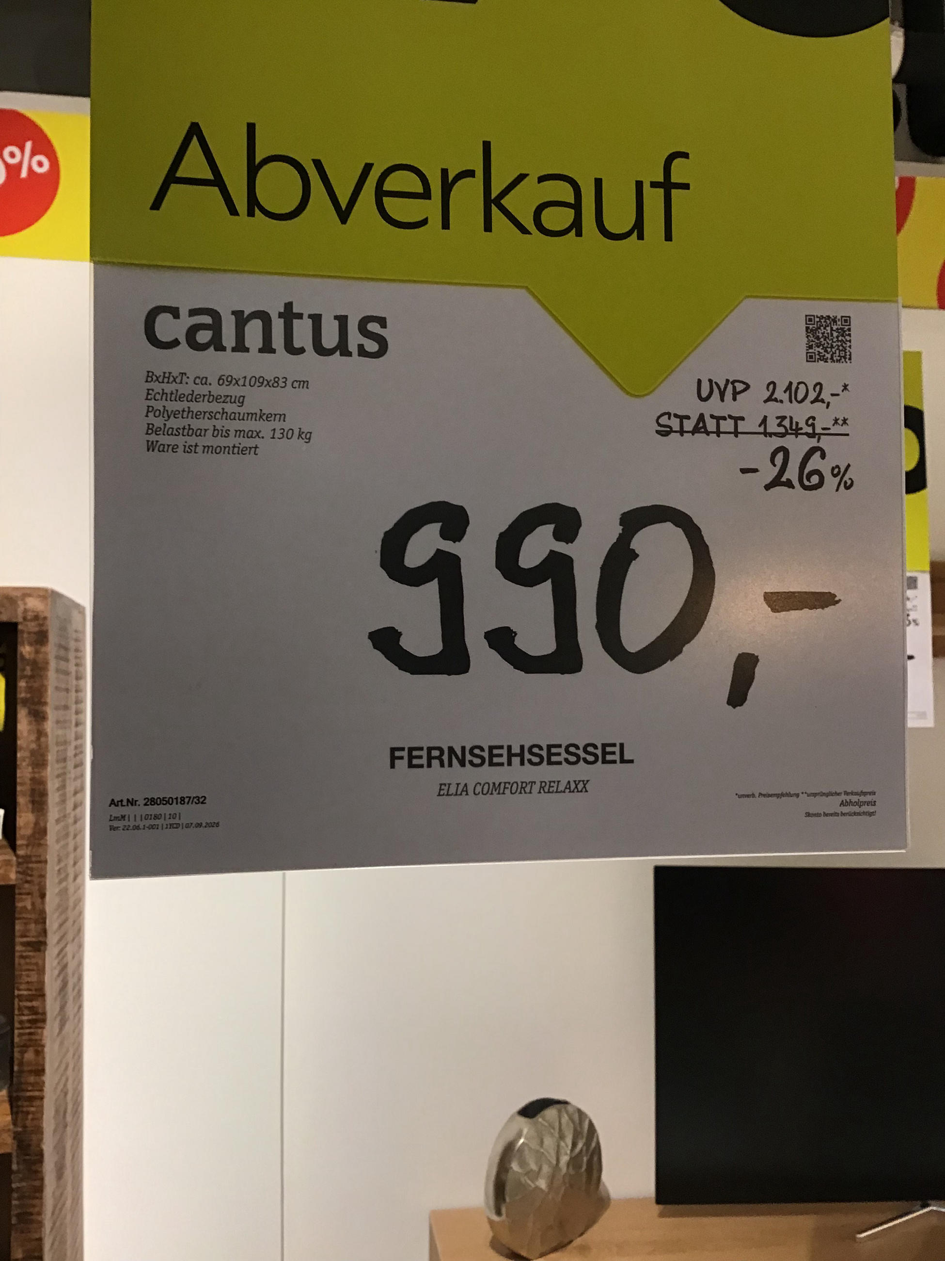 FERNSEHSESSEL ELIA COMFORT RELAXX - Cantus
