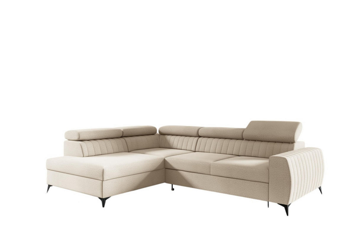 ECKSOFA Toronto - Creme, Holzwerkstoff/Textil (270/200cm) - Fun Möbel