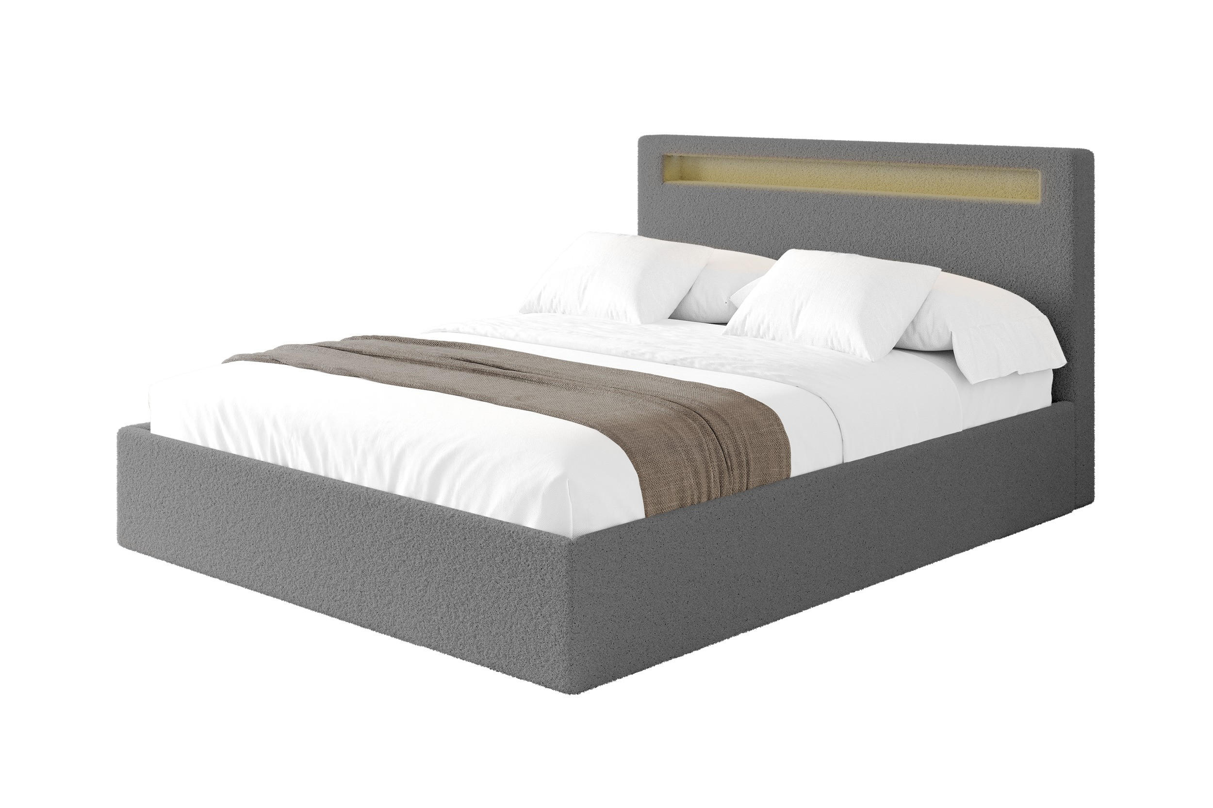 Altdecor Polsterbett Schiefer 180x200 cm