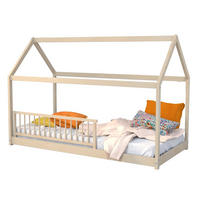 HAUSBETT PANDA mit Lattenrost und Gitter/ Kinderbett 90x190 cm - Naturfarben - Naturfarben, Holz (90/190cm) - Weber Industries