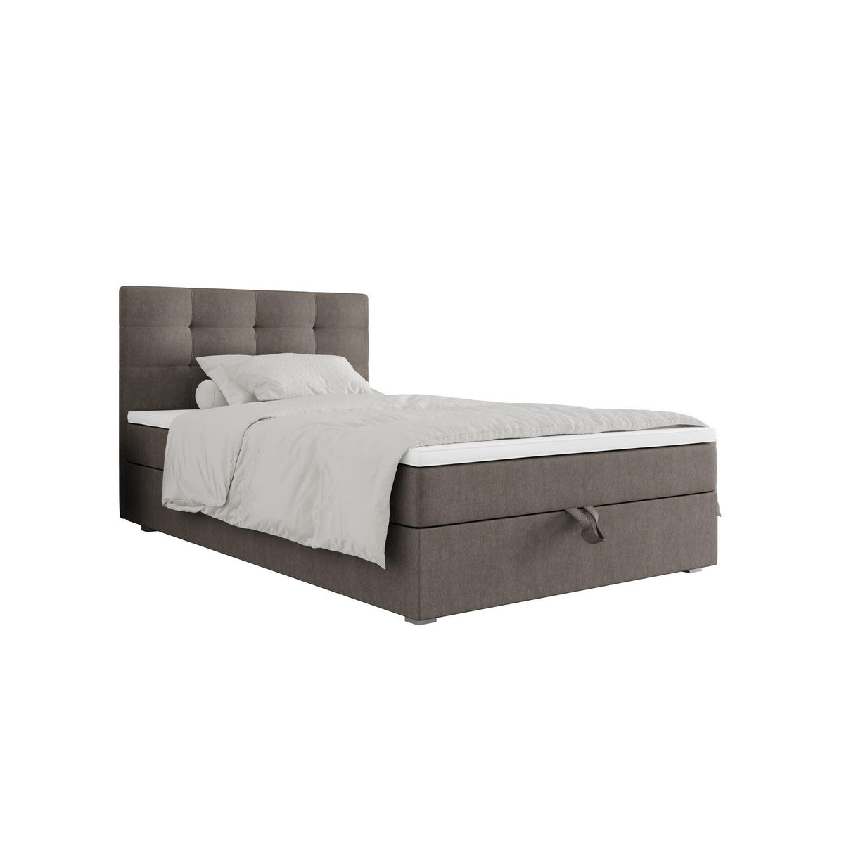 BOXBETT FADO 2 120x200, mit Matratze H3 und Topper, Cosmic 03 - Braun, Holz/Kunststoff (120/200cm) - Bedante