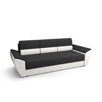 SOFA REBI BIS mit Schlaffunktion RAINBOW 27+31 mit Stauraum - Grau, Textil (80/78/240cm) - Bedante