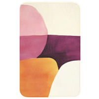 WC PŘEDLOŽKA Tvary - abstraktní - barevné 50x80 cm - terakotová, textil/plast (50/1cm) - OnlyWow
