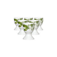 EIERBECHER Evora weiß-grün ø 5 cm 6er Set - Weiß/Grün, Keramik (5/6/5cm) - Ritzenhoff Breker