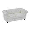 SOFA 2-Sitzer - Kunstleder - Weiß - CHESTERFIELD - Weiß, Leder (88/72/168cm) - Vente-Unique