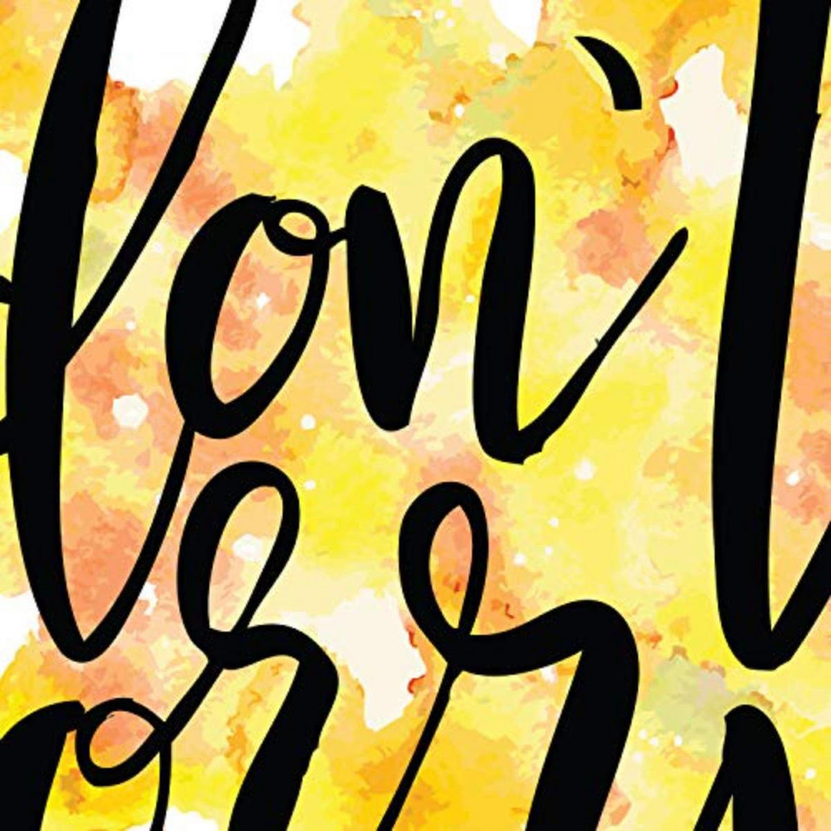 POSTER Set mit 4 glücklich und bunt Dont Worry A4 Rahmenlos - Klar, Papier (29.7/3cm) - Nacnic