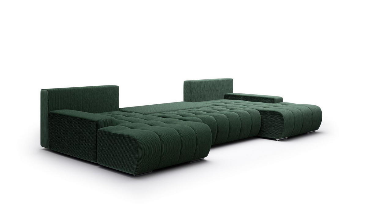 WOHNLANDSCHAFT Vogar In Poso - Grün, Holzwerkstoff/Textil (350/85/185cm) - Fun Möbel