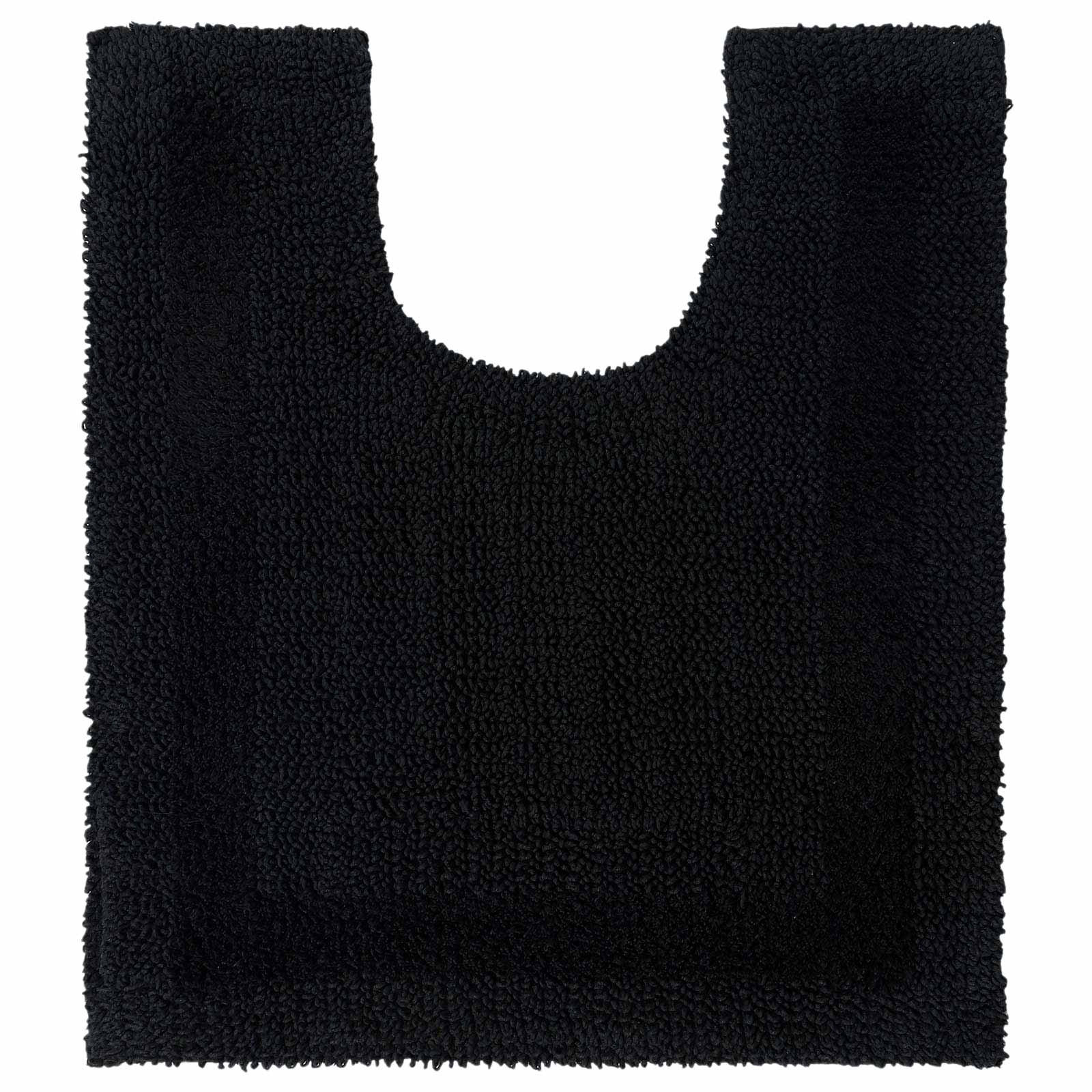 WC-VORLEGER 50/55 cm, 100% Baumwolle, wendbar - Schwarz, Textil (50/55cm) - Homescapes