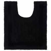 WC-VORLEGER 50/55 cm, 100% Baumwolle, wendbar - Schwarz, Textil (50/55cm) - Homescapes