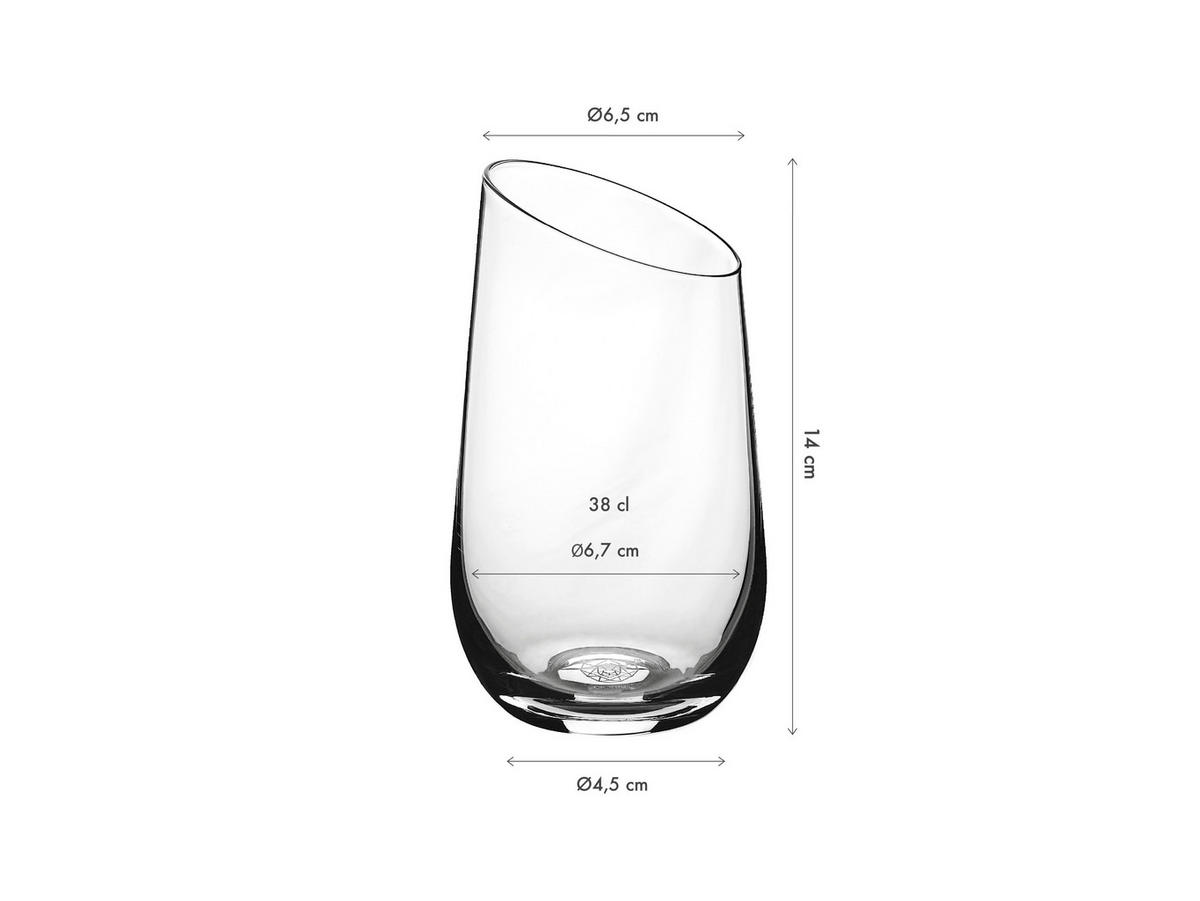 LONGDRINKGLÄSER Sväva 380ml - 6er-Set - Transparent - Transparent, Glas (0.38L) - Björn