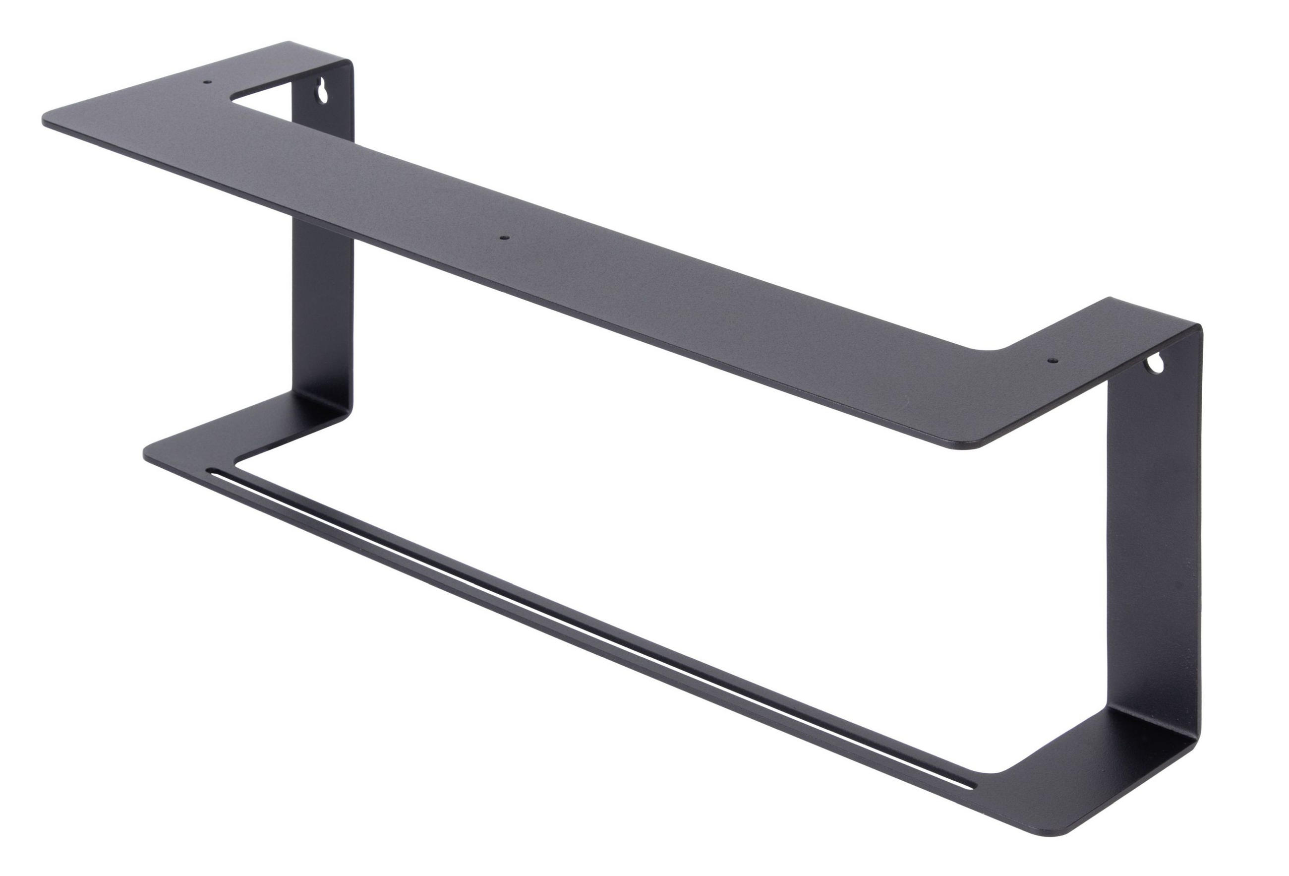 REGALTRÄGER Donna, Stahl in verschiedenen Trendfarben - Schwarz, Metall (18/15/50cm) - Alberts