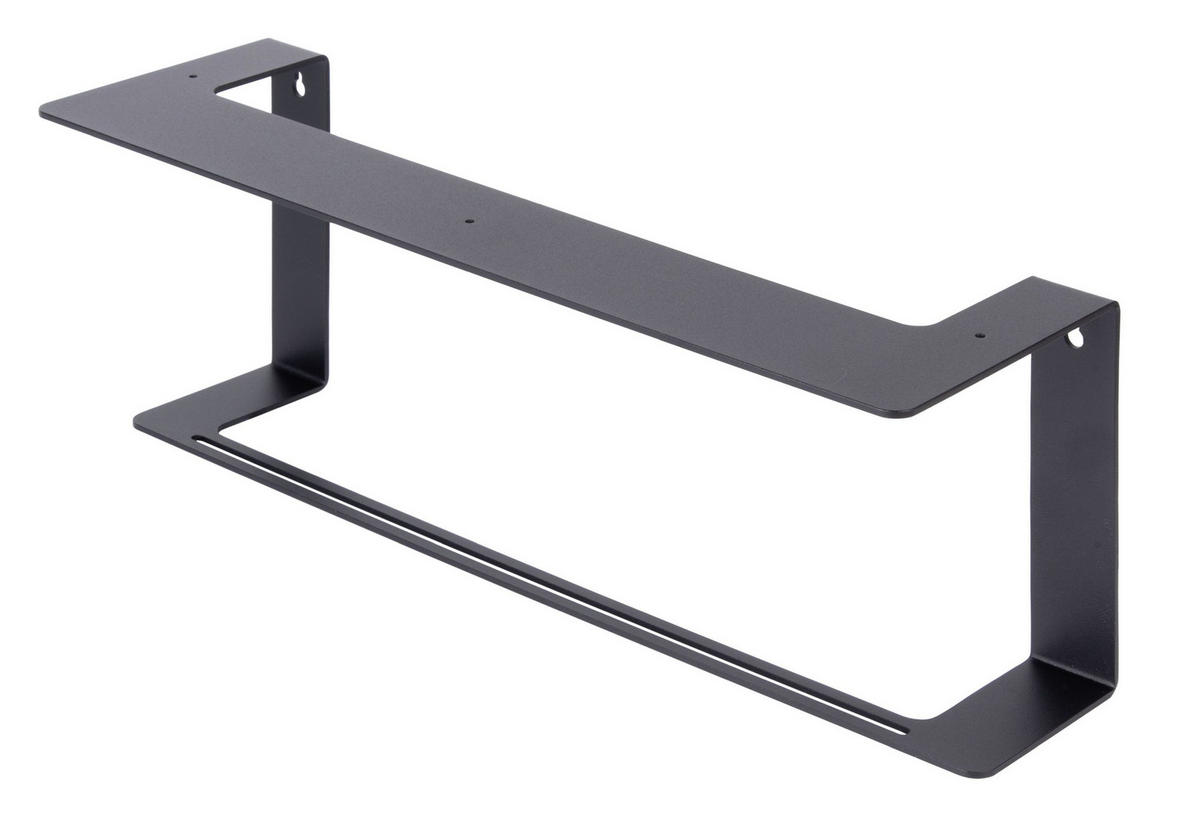 REGALTRÄGER Donna, Stahl in verschiedenen Trendfarben - Schwarz, Metall (18/15/50cm) - Alberts