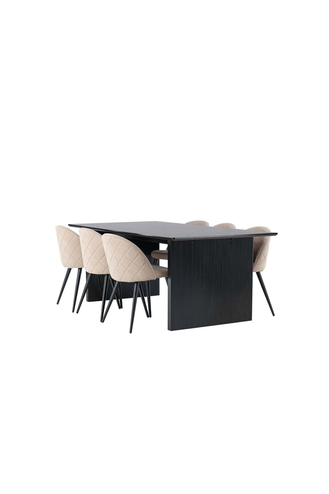 TISCHGRUPPE Schwarz - Schwarz, Holzwerkstoff (100/75/200cm) - ebuy24