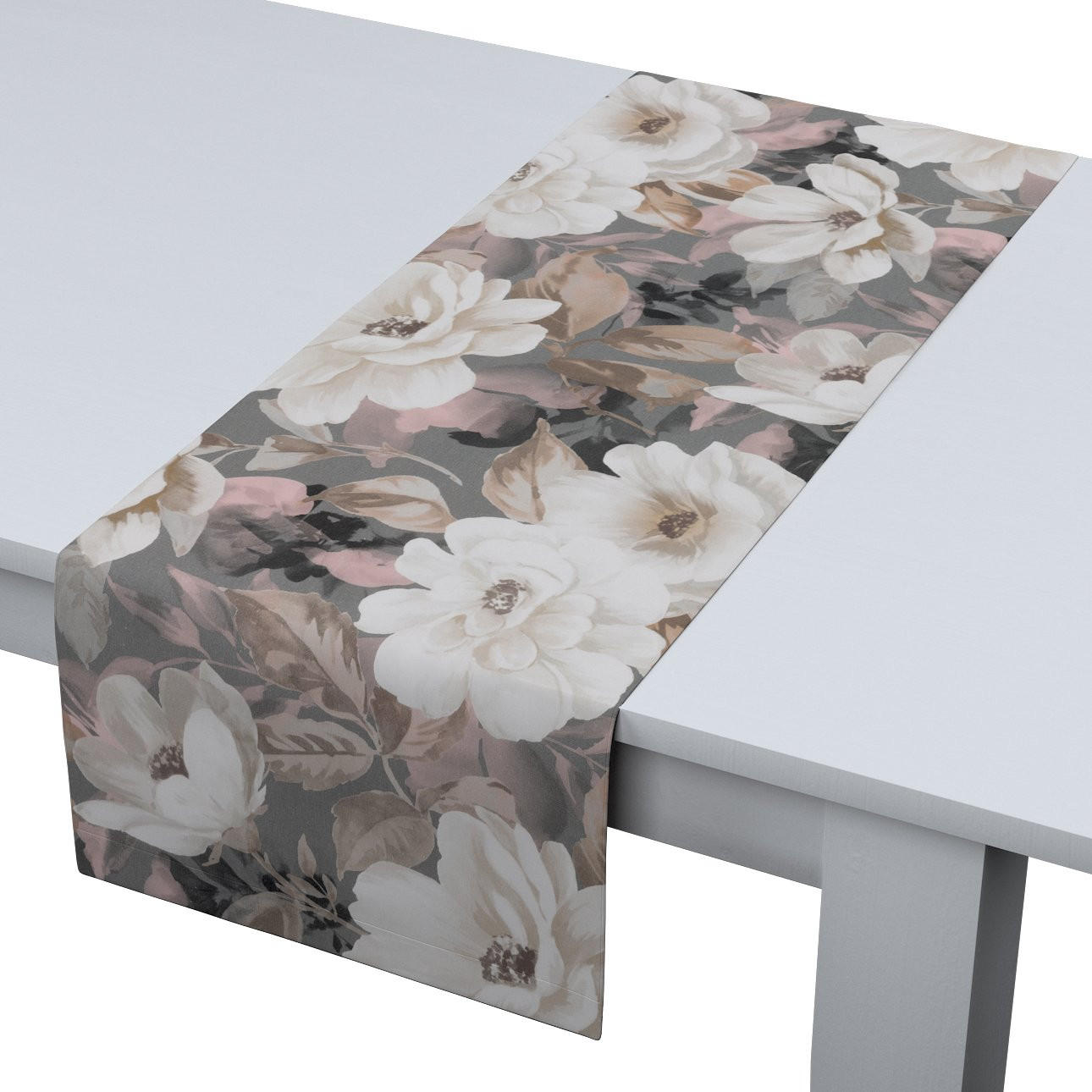 TISCHLÄUFER Gardenia, grau und rosa, 40x130 cm - Grau, Textil (40/130cm) - Dekoria