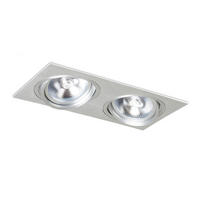 EINBAULEUCHTE PASADENA G53 SQ II gebürstetes Aluminium 30 W - Silberfarben, Metall (9/9/12cm) - Rendl