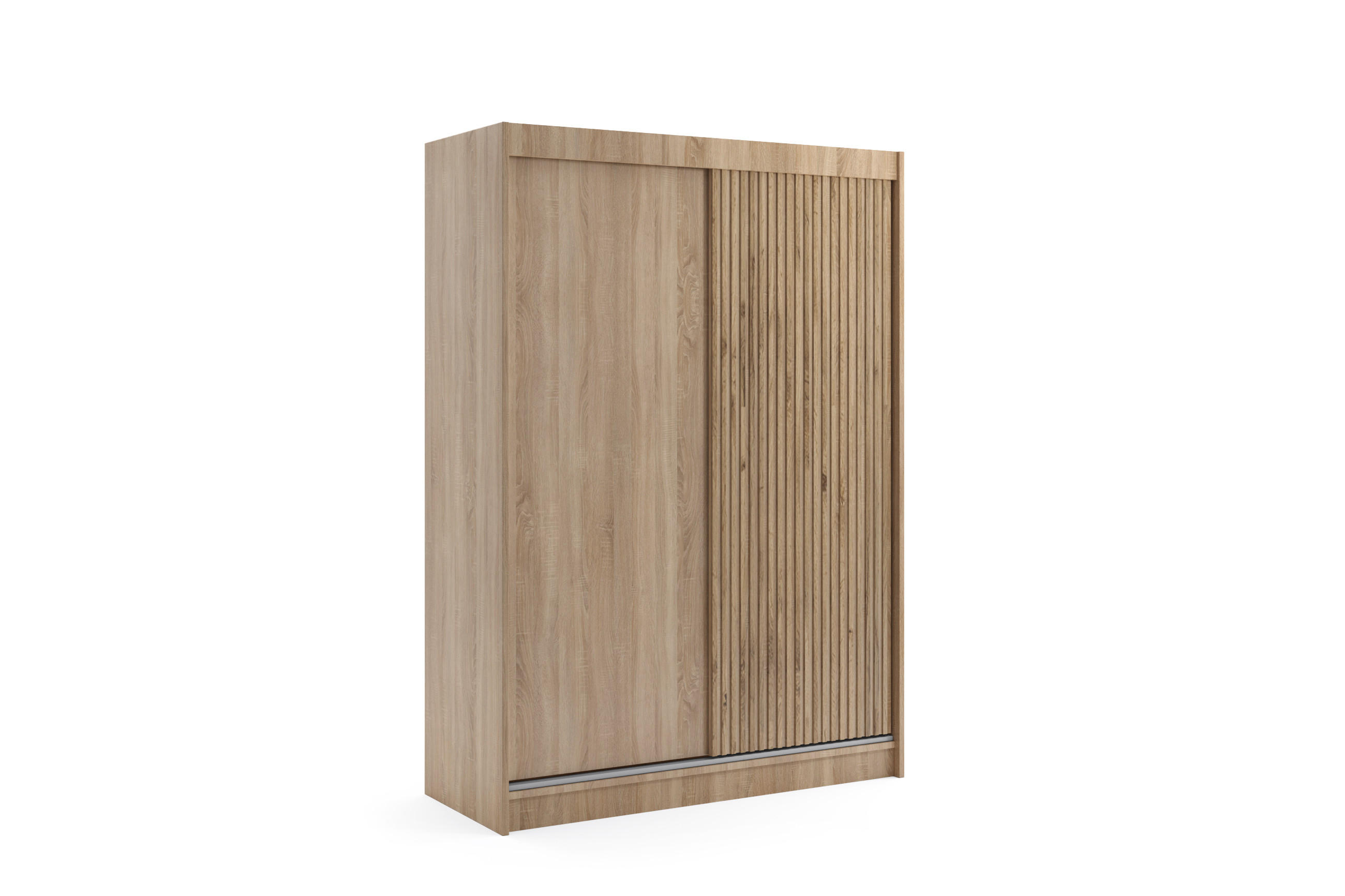 KLEIDERSCHRANK VILAN mit Lamel/LED - 150 cm - Sonoma Eiche|Eichefarben - Eichefarben/Sonoma Eiche, Holzwerkstoff (150/215/61cm) - ALTDECOR