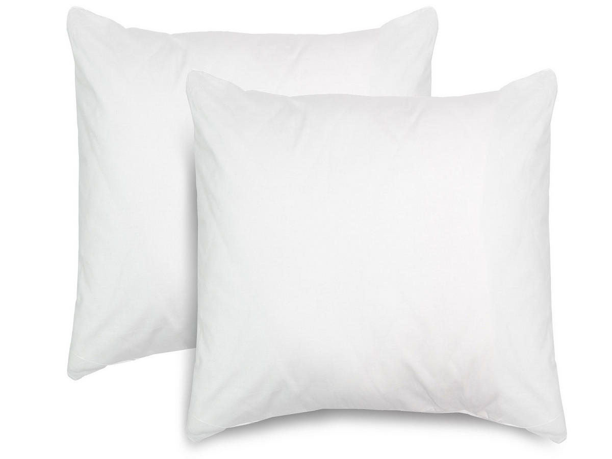 KISSENBEZUG, 2er-Set, 80x80 cm, 100% Baumwolle - Weiß, Textil (80/80cm) - Zollner