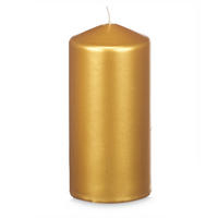 KERZE Zylinder Lunar Ø 7 cm - Goldfarben, Paraffin (7/15.5/7cm)