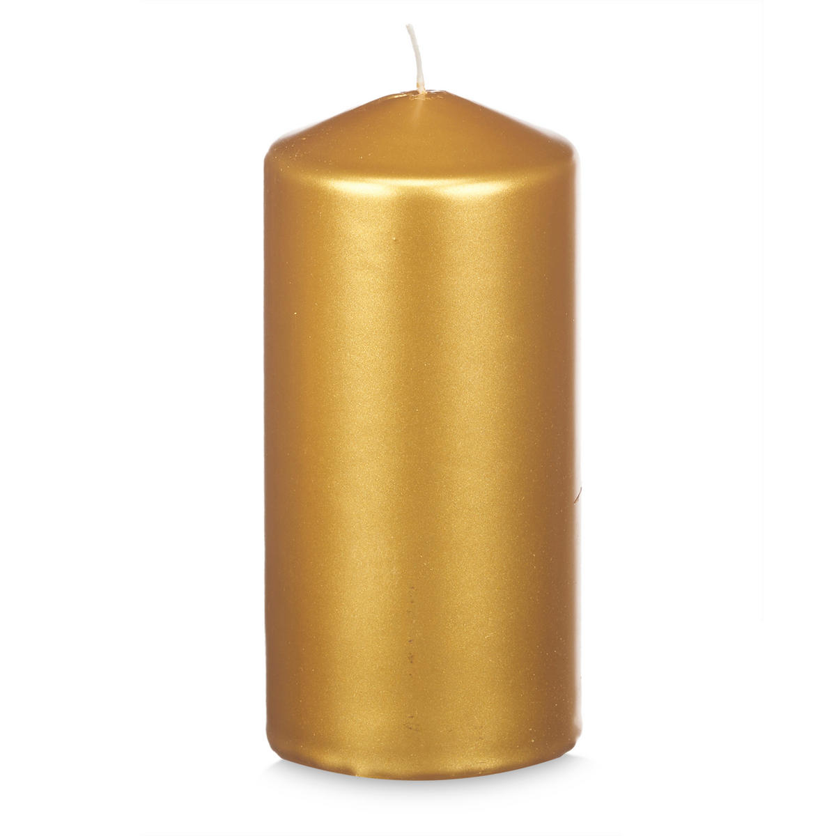 KERZE Zylinder Lunar Ø 7 cm - Goldfarben, Paraffin (7/15.5/7cm)