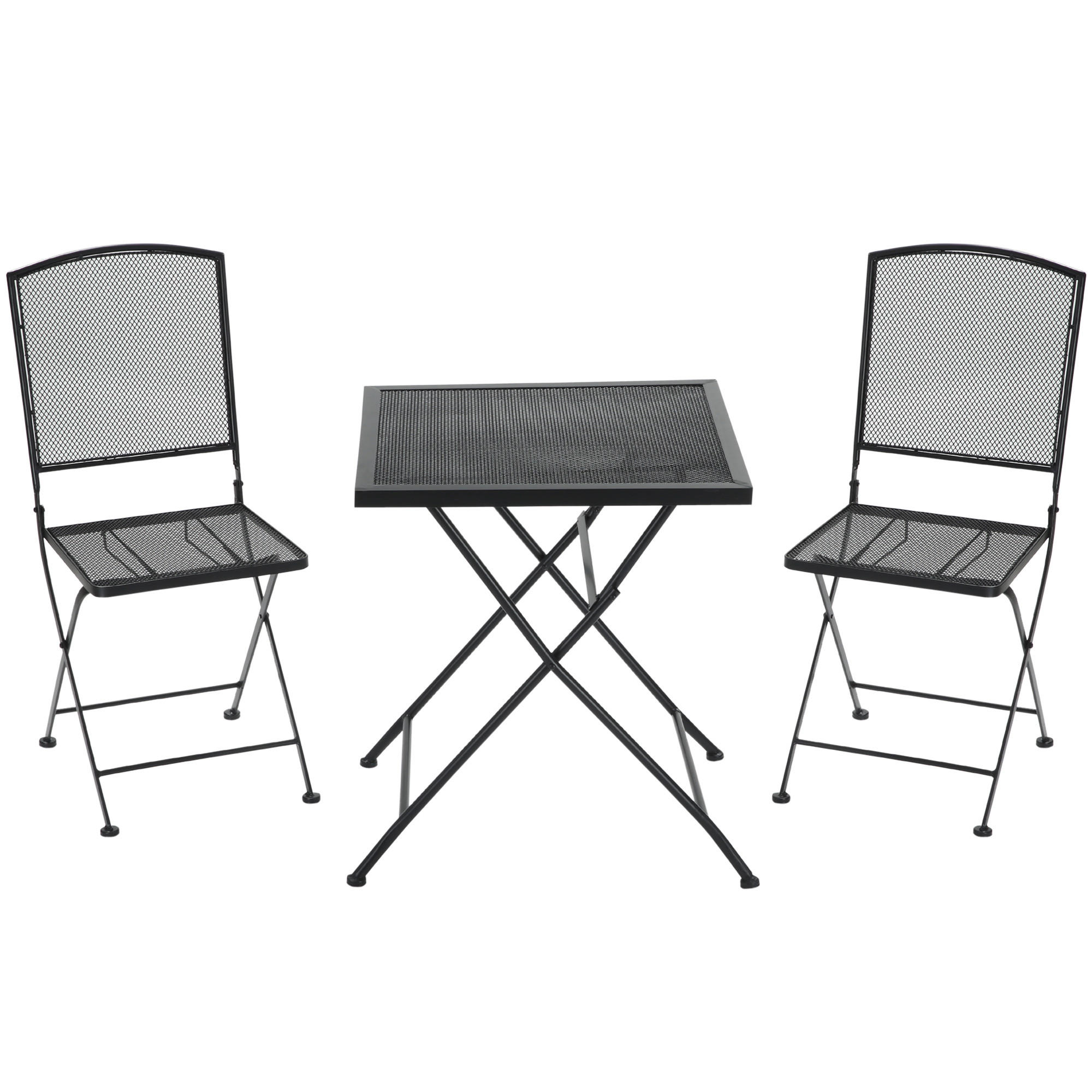 SITZGRUPPE, Metall, Grau - Grau, Metall - Outsunny