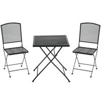 SITZGRUPPE, Metall, Grau - Grau, Metall - Outsunny