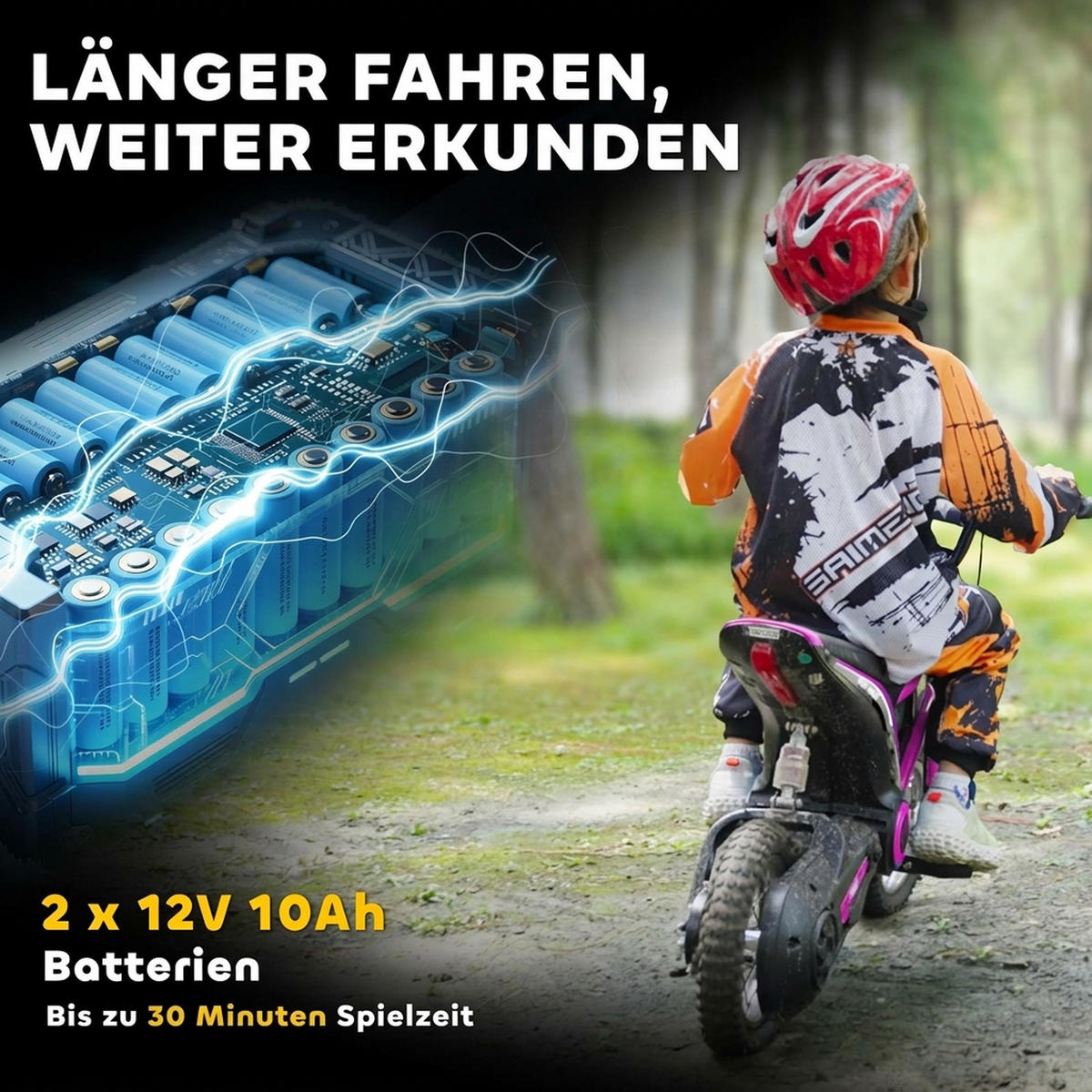 ELEKTRO Motorrad Kinder Elektromotorrad mit 24V 350W Motor, 8-16 KMH Rosa - Rosa, Kunststoff (119/64/76.5cm) - HOMCOM