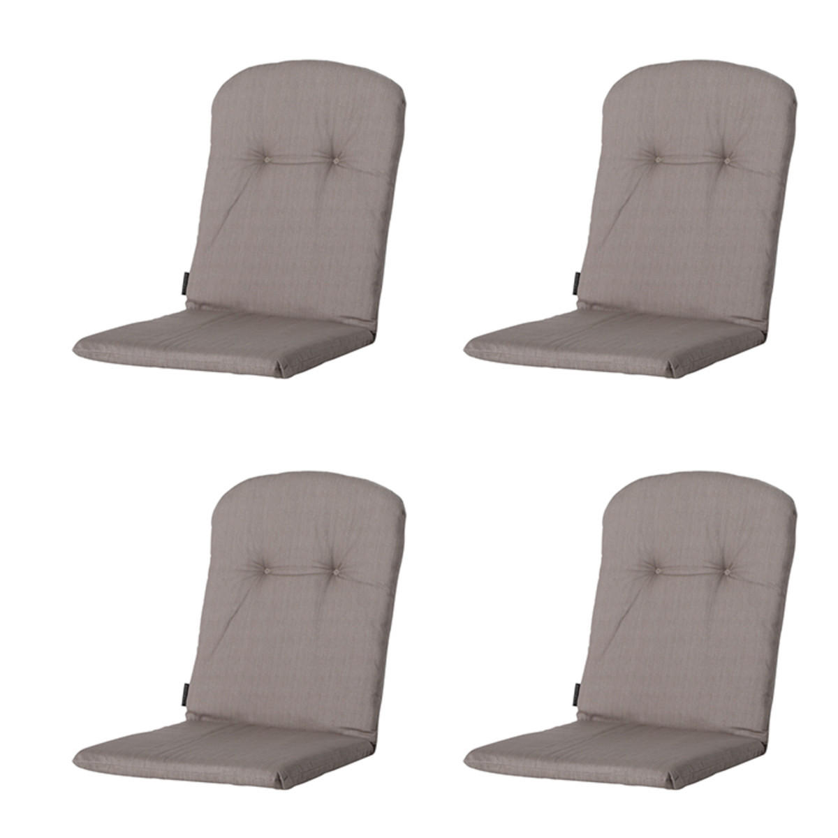 GARTENSTUHLKISSEN Basic 96/45 cm 4er-Set - Braun, Textil (45/5/96cm) - Madison
