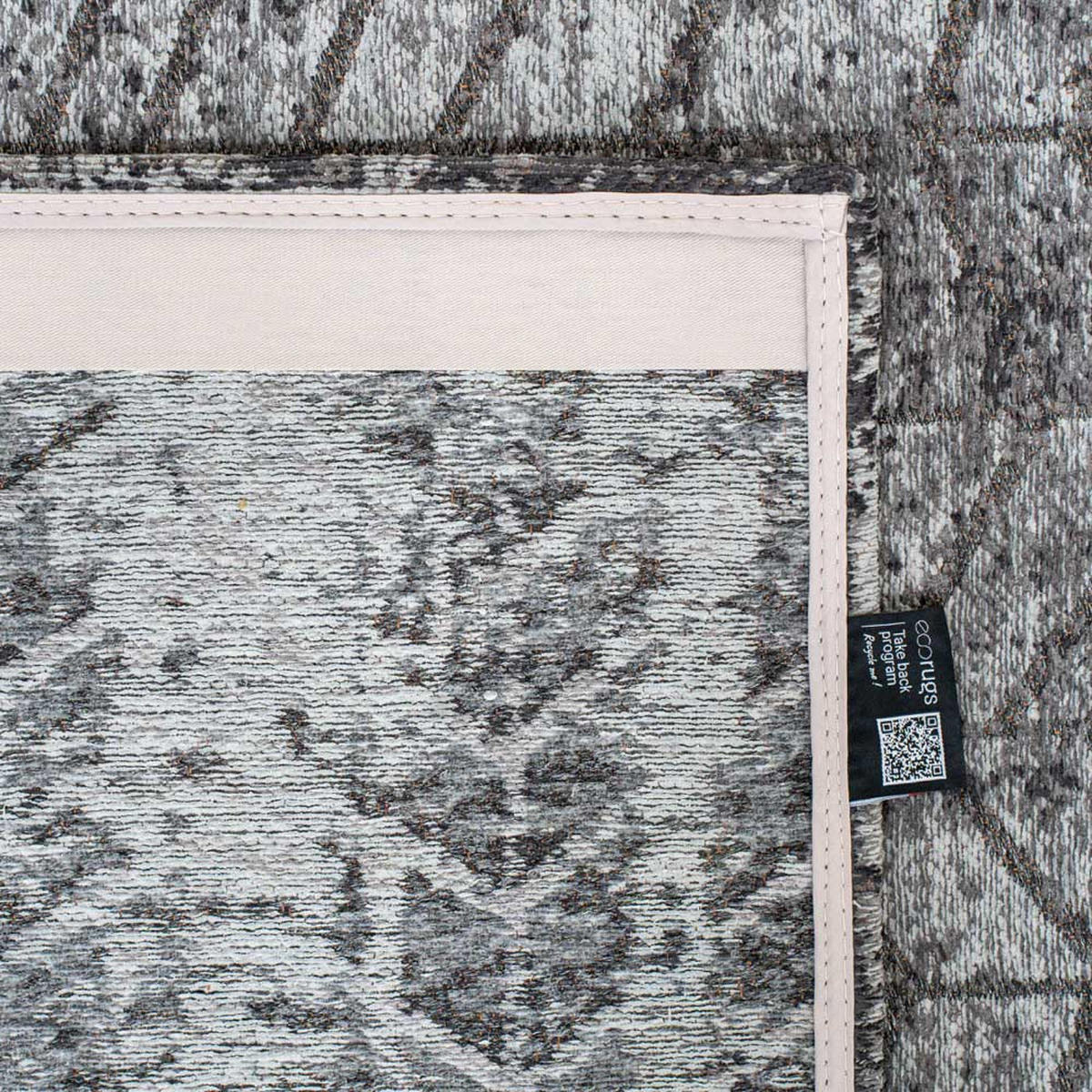 TEPPICH Harlem Contrast Mad Men Jacob's Ladder 80/250 cm - Schwarz, Kunststoff/Textil (80/250cm) - Louis De Poortere