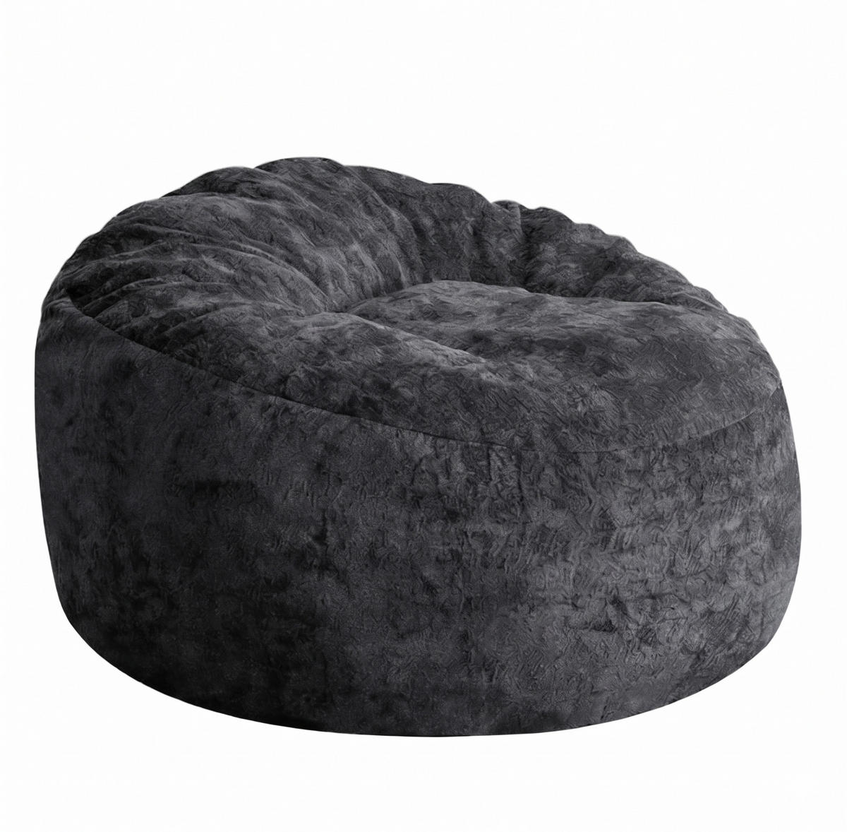 SITTSÄCK i Flanell i Svart, med svängt ryggstöd och ergonomisk passform - Svart, Textil (103/65/103cm) - Urban Meuble
