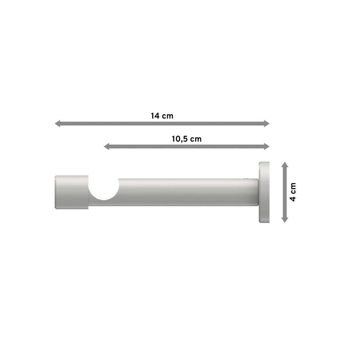 TRÄGER FÜR GARDINENSTANGEN 20 mm Ø, Prestige 1-läufig, Weiß - Weiß, Metall (13.7/4/4cm) - INTERDECO