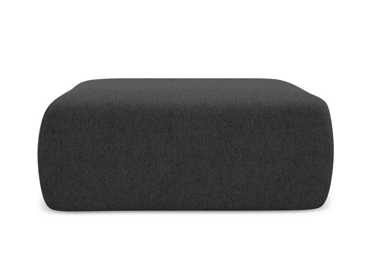 POUF Chenille Stoff Schwarz - Anthrazit/Schwarz, Kunststoff/Textil (102/40/62cm) - Makamii
