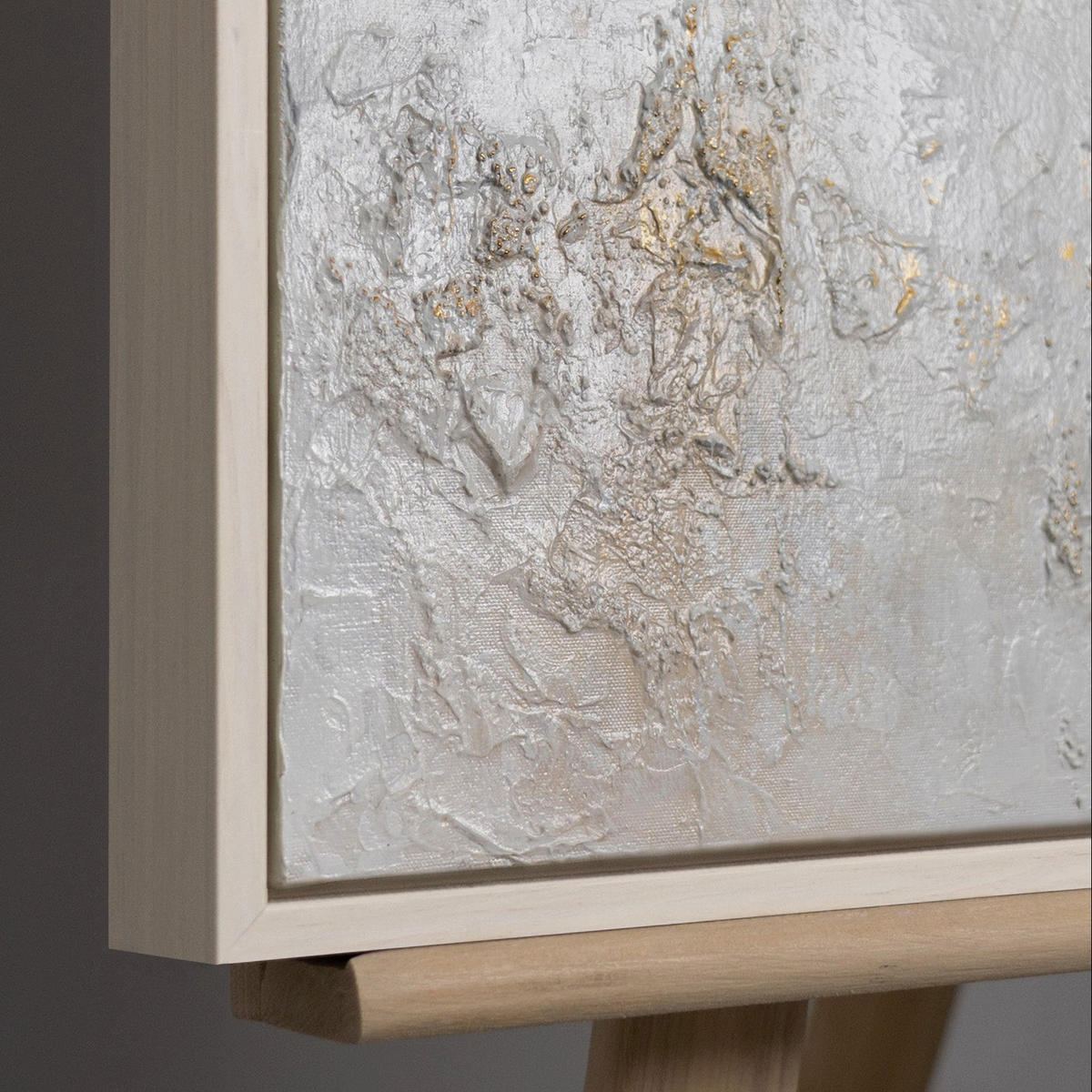 GEMÄLDE Lichtspalte Schattenfugenrahmen Beige 70x50 cm - Beige, Holz (70/50cm) - YS-art gallery