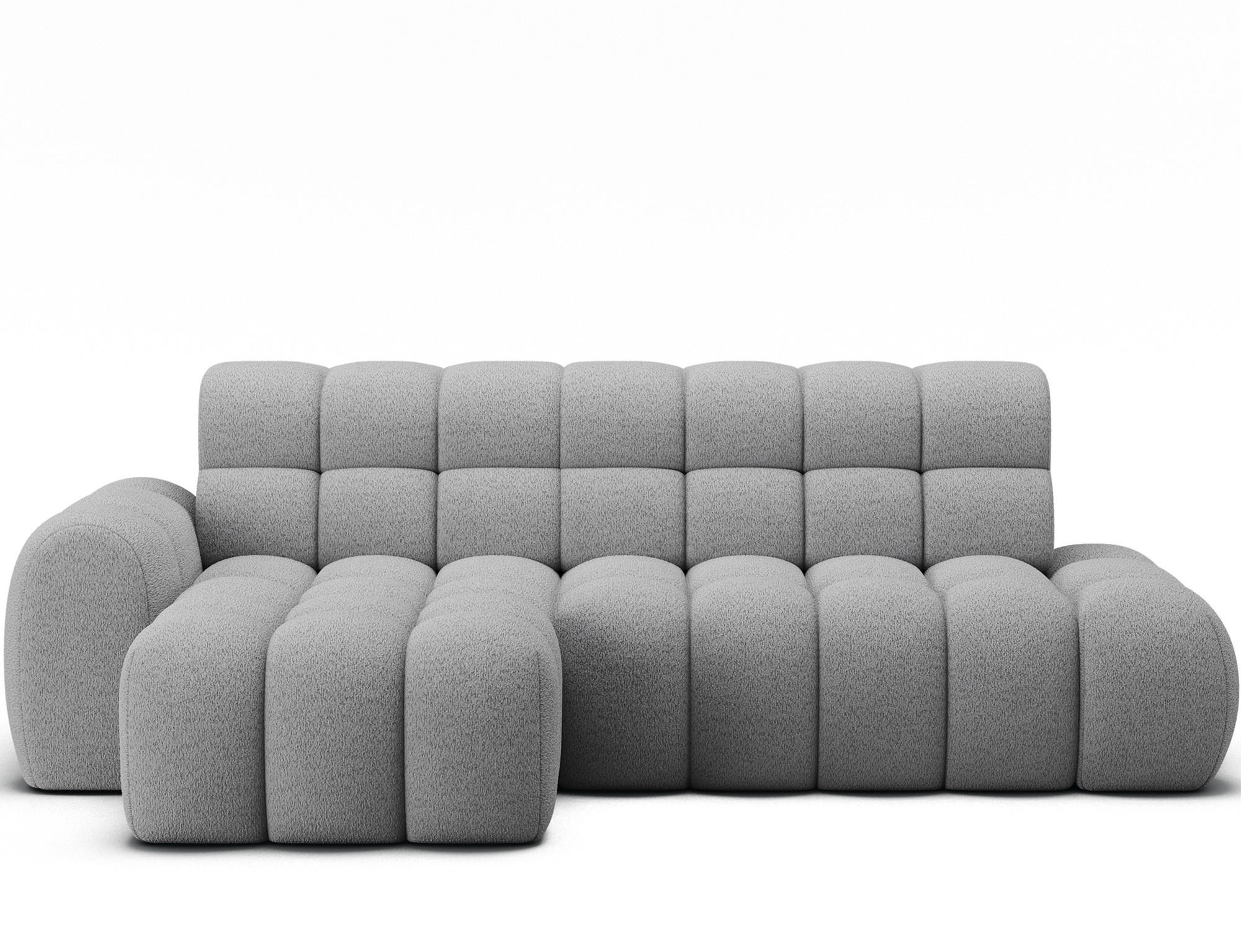 ECKSOFA Lorveno L - Hellgrau (Royal 04) - Hellgrau, Holzwerkstoff (283/165cm) - Möblo