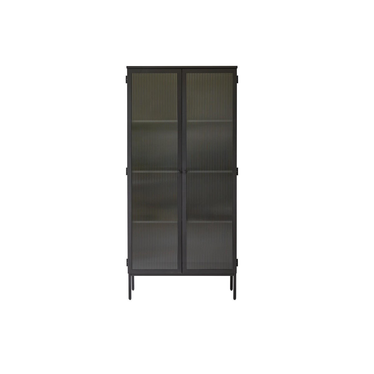 SCHRANK Annet Schwarz aus Metall - Schwarz, Metall (80/170/37cm) - Tikamoon