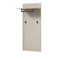 GARDEROBENPANEEL sand 60 cm, Wandgarderobe mit Kleiderstange - Sandfarben/Beige, Holzwerkstoff/Metall (60/140/35cm) - Inn.Furn