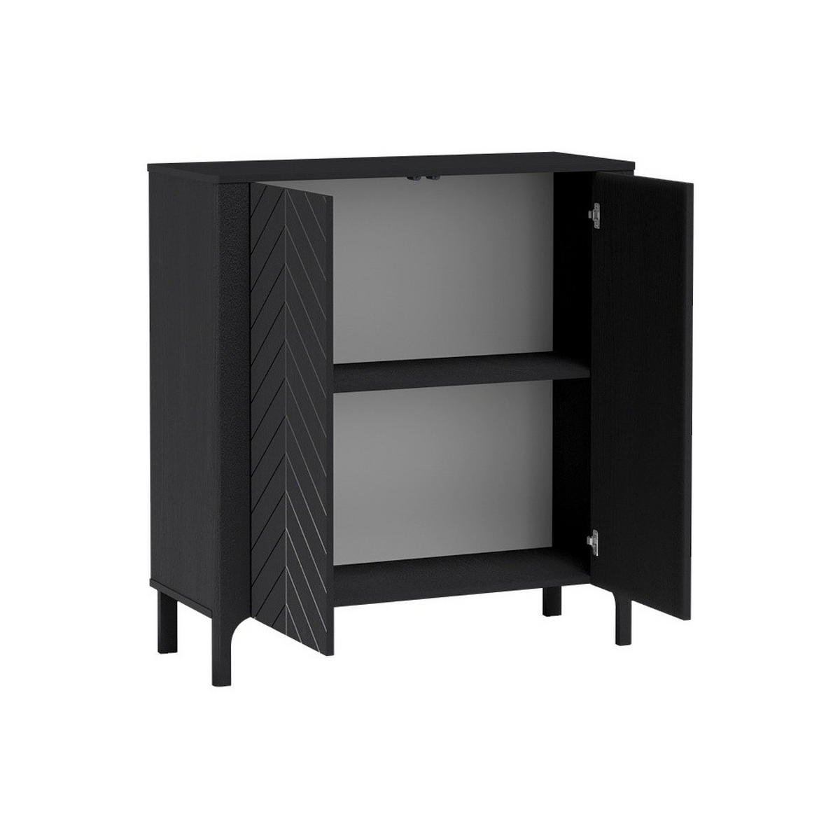 KOMMODE Malumi MM-2 Schwarz Paintflow - Schwarz, Holzwerkstoff (103/95/40.5cm)