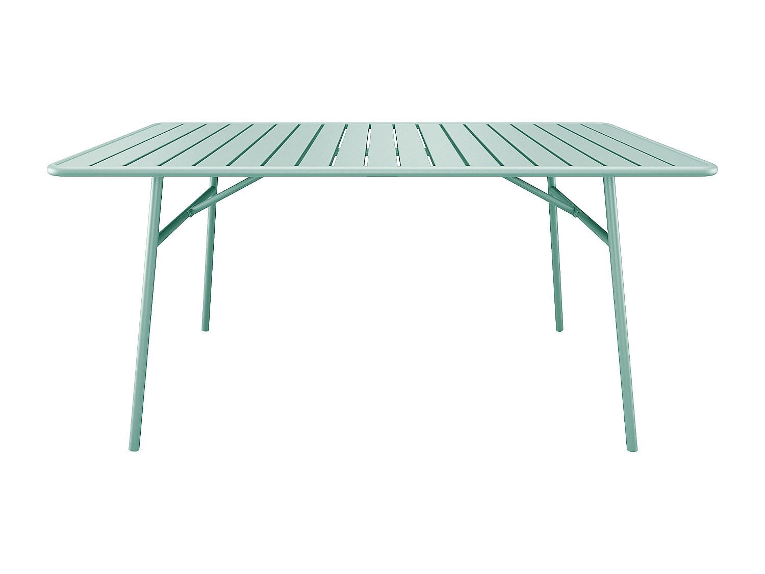 GARTENTISCH - 6 Personen, 8 Personen - Metall - Mandelgrün - - Salbeigrün, Metall (100/200/75cm) - Vente-Unique