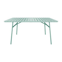 GARTENTISCH - 6 Personen, 8 Personen - Metall - Mandelgrün - - Salbeigrün, Metall (100/200/75cm) - Vente-Unique