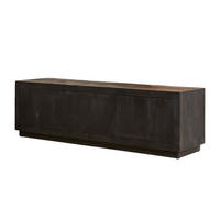 LOWBOARD Leuven Mangoholz 200 cm / 45 cm Schwarz - Schwarz, Holz (200/46/42cm) - Villa Möbel