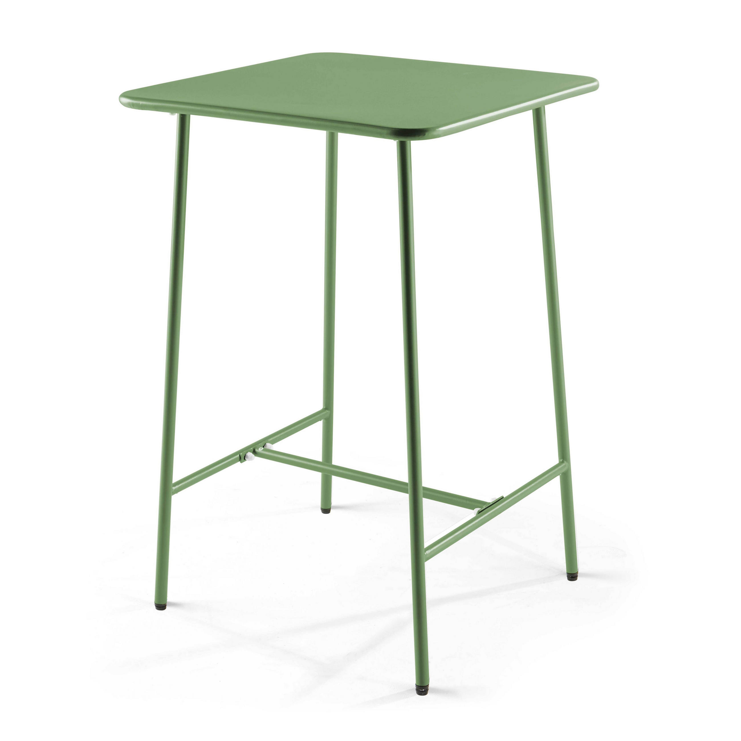 STEHTISCH, Kaktusgrün - Grün, Metall (70/70/105cm) - Oviala